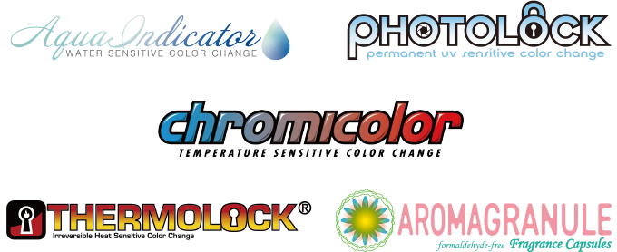 AguaLndicator PHOTOLOOK chromicolor THERMOLOOK AROMAGRANULE